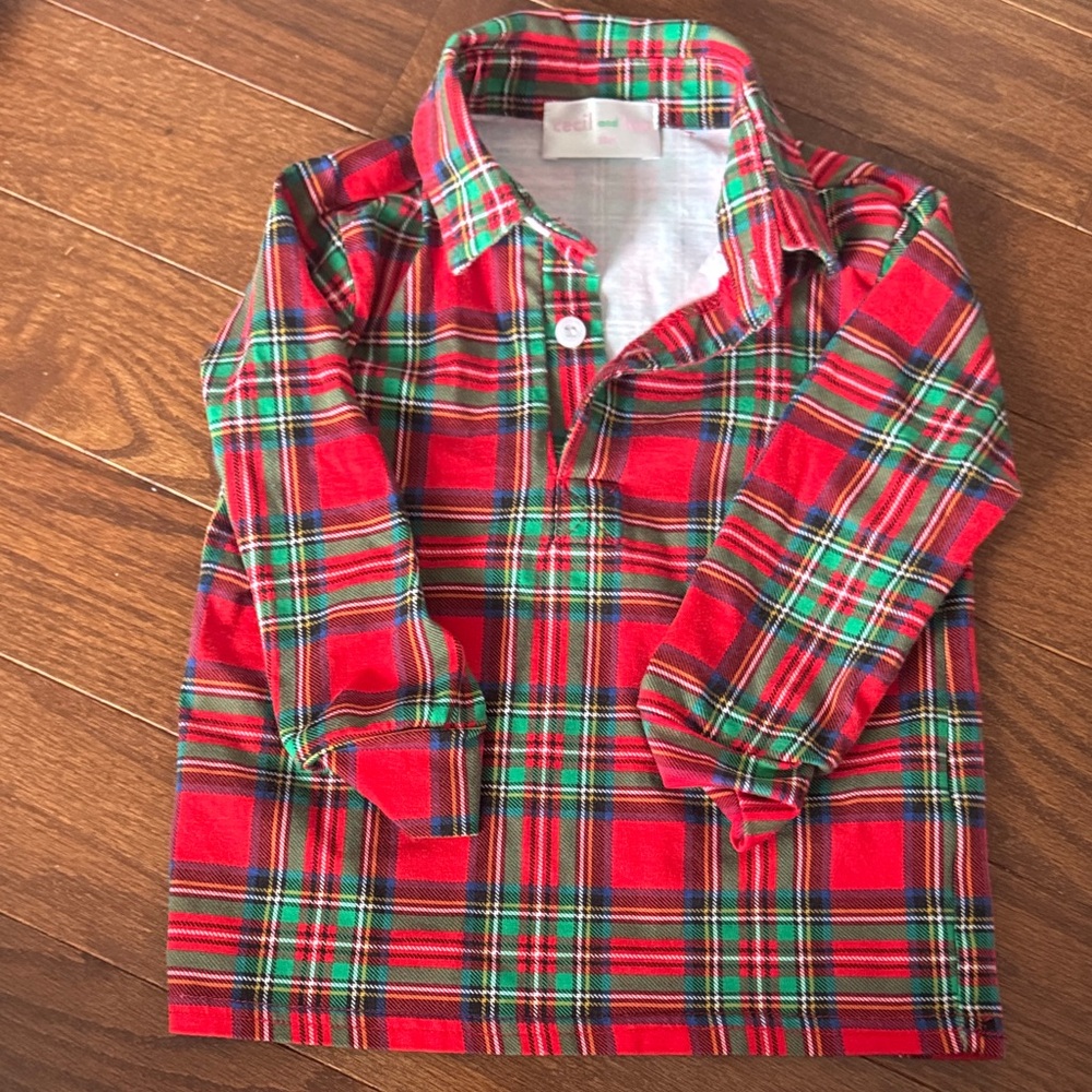 Vibrant Plaid Button-Down Kids Shirt